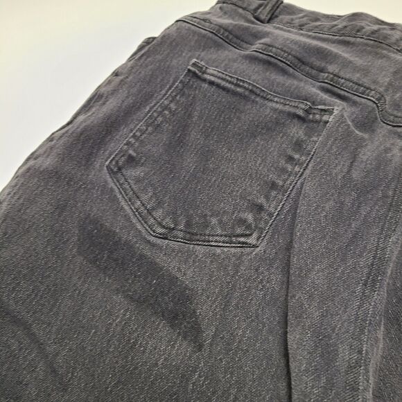 Vintage Gitano Women’s Black Tapered Leg Womens Jeans Size 18Wx32 Distressed 80s - Picture 7 of 9